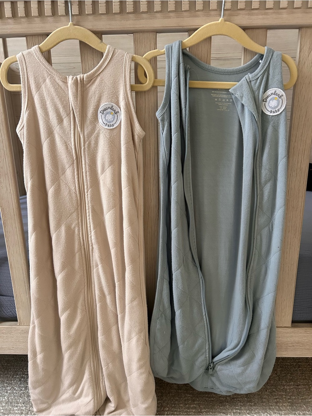 Dreamland Baby Bamboo Classic Sleep Sack - Blue 6-12 months - Oat Colored 12-24